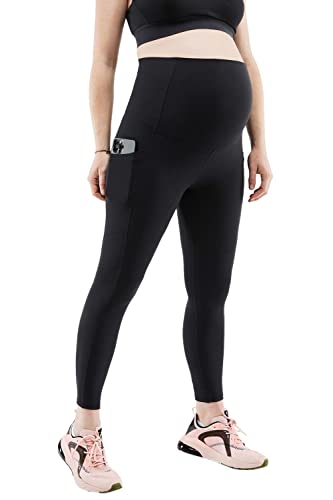 Fabletics Damen PureLuxe Schwangerschafts-Leggings mit hoher Taille 7/8 für Workout, Yoga, leichte Kompression, Butterweich, Schwarz, X-Klein Fabletics Damen PureLuxe Schwangerschafts-Leggings mit hoher Taille 7/8 für Workout, Yoga, leichte Kompression, Butterweich, Schwarz, X-Klein von Fabletics