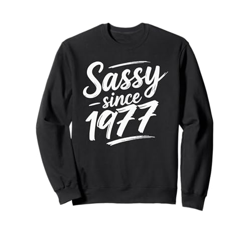 Funny Attitude Sassy Since 1977 Retro Mama Wife Sass Queen Sweatshirt Funny Attitude Sassy Since 1977 Retro Mama Wife Sass Queen Sweatshirt von Fabulous Class Since 1977 Trendy Birthday Girl QFJ