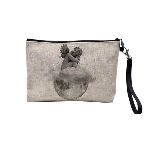Tasche aus Leinen – Kollektion Creation Surrealistische Collage Art Surrealismus Skulptur Humor Ästhetik – Kosmetiktasche aus Leinen in Leinenoptik – Kulturbeutel – Geldbörse, Engel, 23.5 x 15 cm, Tasche aus Leinen – Kollektion Creation Surrealistische Collage Art Surrealismus Skulptur Humor Ästhetik – Kosmetiktasche aus Leinen in Leinenoptik – Kulturbeutel – Geldbörse, Engel, 23.5 x 15 cm, von Fabulous