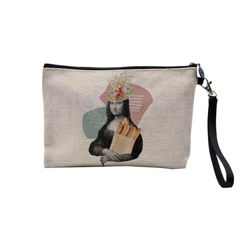 Tasche aus Leinen – Kollektion Creation Surrealistische Collage Art Surrealismus Skulptur Humor Ästhetik – Kosmetiktasche aus Leinen in Leinenoptik – Kulturbeutel – Geldbörse, Joconde, 23.5 x 15 cm, Tasche aus Leinen – Kollektion Creation Surrealistische Collage Art Surrealismus Skulptur Humor Ästhetik – Kosmetiktasche aus Leinen in Leinenoptik – Kulturbeutel – Geldbörse, Joconde, 23.5 x 15 cm, von Fabulous