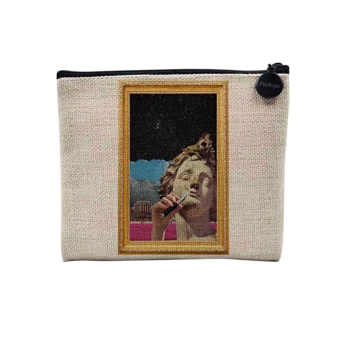 Tasche aus Leinen – Kollektion Creation Surrealistische Collage Art Surrealismus Skulptur Humor Ästhetik – Kosmetiktasche aus Leinen in Leinenoptik – Kulturbeutel – Geldbörse, Vaporizer, 15 x 10 cm, Tasche aus Leinen – Kollektion Creation Surrealistische Collage Art Surrealismus Skulptur Humor Ästhetik – Kosmetiktasche aus Leinen in Leinenoptik – Kulturbeutel – Geldbörse, Vaporizer, 15 x 10 cm, von Fabulous