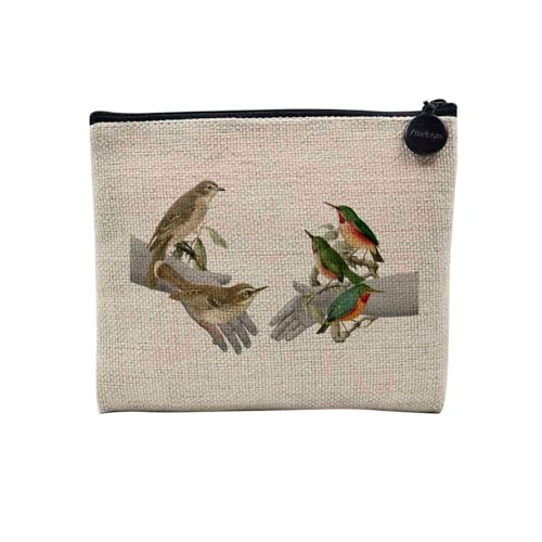 Tasche aus Leinen – Kollektion Creation Surrealistische Collage Art Surrealismus Skulptur Humor Ästhetik – Kosmetiktasche aus Leinen in Leinenoptik – Kulturbeutel – Geldbörse, Vogelmotiv, 15 x 10 cm, Tasche aus Leinen – Kollektion Creation Surrealistische Collage Art Surrealismus Skulptur Humor Ästhetik – Kosmetiktasche aus Leinen in Leinenoptik – Kulturbeutel – Geldbörse, Vogelmotiv, 15 x 10 cm, von Fabulous