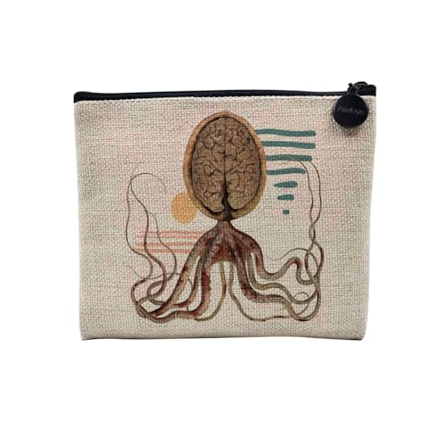 Tasche aus Leinen – Kollektion Creation Surrealistische Collage Art Surrealismus Skulptur Humor Ästhetik – Kosmetiktasche aus Leinen in Leinenoptik – Kulturbeutel – Geldbörse, braun, 15 x 10 cm, Tasche aus Leinen – Kollektion Creation Surrealistische Collage Art Surrealismus Skulptur Humor Ästhetik – Kosmetiktasche aus Leinen in Leinenoptik – Kulturbeutel – Geldbörse, braun, 15 x 10 cm, von Fabulous