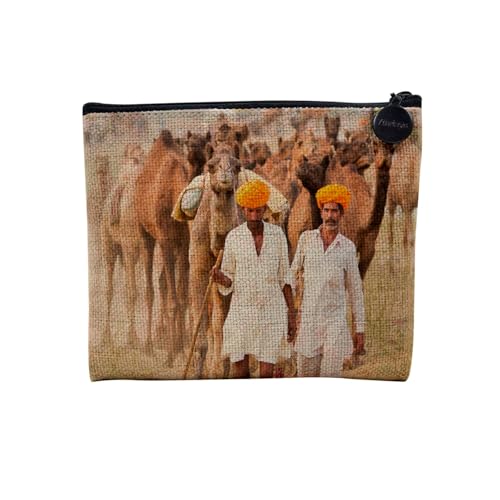 Tasche aus Leinen – Kollektion Plus Schöne Fotos von Indien Skulptur Kultur Reise Landschaft Stadt – Kosmetiktasche aus Leinen in Leinenoptik – Kulturbeutel – Geldbörse, Kamele, 15 x 10 cm, Tasche aus Leinen – Kollektion Plus Schöne Fotos von Indien Skulptur Kultur Reise Landschaft Stadt – Kosmetiktasche aus Leinen in Leinenoptik – Kulturbeutel – Geldbörse, Kamele, 15 x 10 cm, von Fabulous