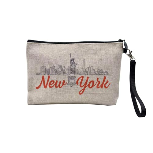 Tasche aus Leinen – Kollektion Städte der Welt minimalistischer Stil Reise Tourismus Postkarte – Kosmetiktasche aus Leinen in Leinenoptik – Kulturbeutel – Geldbörse, Newyork, 23.5 x 15 cm, Tasche aus Leinen – Kollektion Städte der Welt minimalistischer Stil Reise Tourismus Postkarte – Kosmetiktasche aus Leinen in Leinenoptik – Kulturbeutel – Geldbörse, Newyork, 23.5 x 15 cm, von Fabulous