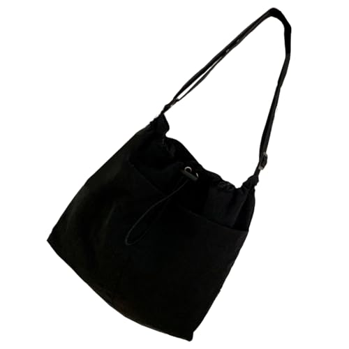 FackLOxc Praktische Umhängetasche, lässige Umhängetasche, Nylon, Crossbody-Tasche mit verstellbarem Riemen, für Damen und Herren, Schwarz FackLOxc Praktische Umhängetasche, lässige Umhängetasche, Nylon, Crossbody-Tasche mit verstellbarem Riemen, für Damen und Herren, Schwarz von FackLOxc