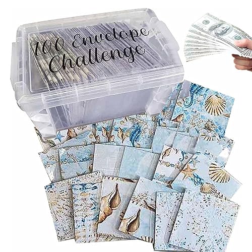 100-Umschlag-Challenge Budget Planner Cash Stuffing Set Ersparnis Challenge Box, Geld Sparen Umschläge, Bargeld Umschlag Kit 100-Umschlag-Challenge Budget Planner Cash Stuffing Set Ersparnis Challenge Box, Geld Sparen Umschläge, Bargeld Umschlag Kit von Facynde