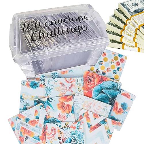 100-Umschlag-Challenge Budget Planner Cash Stuffing Set Ersparnis Challenge Box, Geld Sparen Umschläge, Bargeld Umschlag Kit 100-Umschlag-Challenge Budget Planner Cash Stuffing Set Ersparnis Challenge Box, Geld Sparen Umschläge, Bargeld Umschlag Kit von Facynde