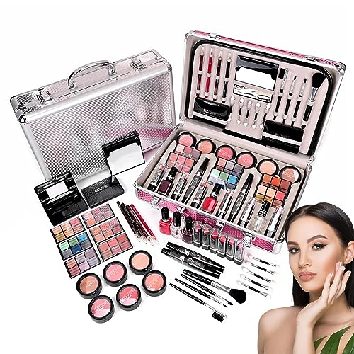 Lidschatten-Lippenstift-Set - 68 Teile/Set Lidschatten-Palette Rouge Lippenstift All-in-1 Make-up-Set,Make-up-Sets für das tägliche Make-up oder Festival-Make-up für Mädchen und Frauen im von Facynde