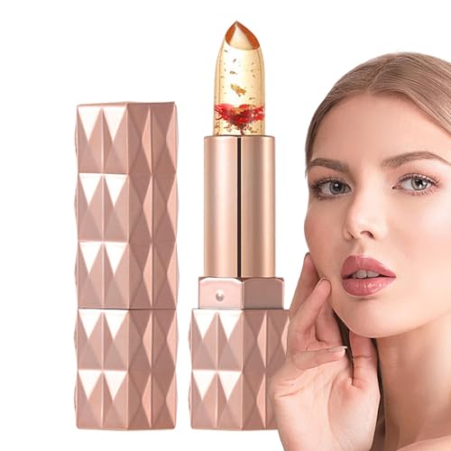 PH Lippenstift Farbwechsel - Flower Jelly Lipgloss, temperaturwechselnder PH-Lippenstift | Feuchtigkeitsspendender -E-Lippenbalsam für Frauen und Mädchen, pflegt trockene und rissige von Facynde