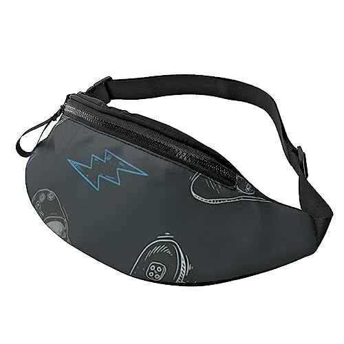 Bauchtasche mit Schwein-Motiv, mit verstellbarem Gürtel für Männer und Frauen, Sport, Laufen, Wandern, Joggen, Graffiti-Skateboard, Einheitsgröße von Faduni