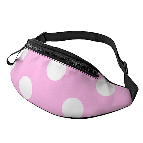 Gürteltasche mit Musiknoten, mit verstellbarem Gürtel, für Herren und Damen, Blau, für Sport, Laufen, Wandern, Joggen, pink / punkte, Einheitsgröße von Faduni