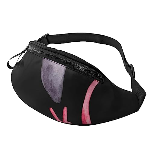 Gürteltasche mit USA-Flagge, mit verstellbarem Gürtel für Männer und Frauen, Sport, Laufen, Wandern, Joggen, Hello Glasses Flamingo, Einheitsgröße von Faduni