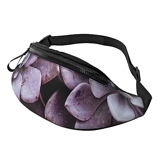 Llama Hüfttasche Bauchtasche Bauchtasche mit verstellbarem Gürtel für Männer Frauen Sport Laufen Wandern Joggen, Violette Pflanzen, Einheitsgröße von Faduni