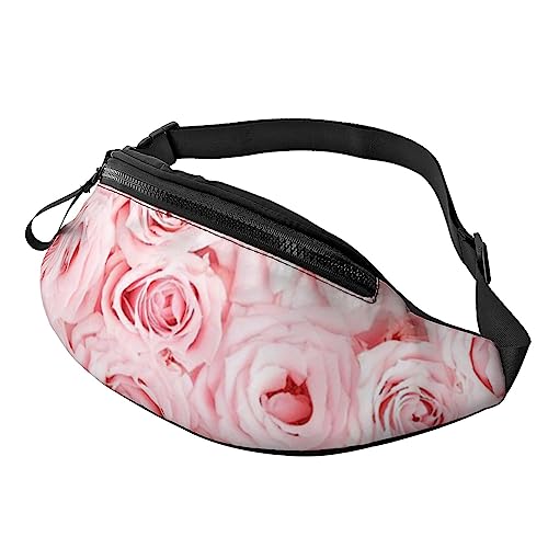 Musikinstrumente Hüfttasche Bauchtasche Bauchtasche mit verstellbarem Gürtel für Männer Frauen Sport Laufen Wandern Joggen, Rosa frische Rosen, Einheitsgröße von Faduni