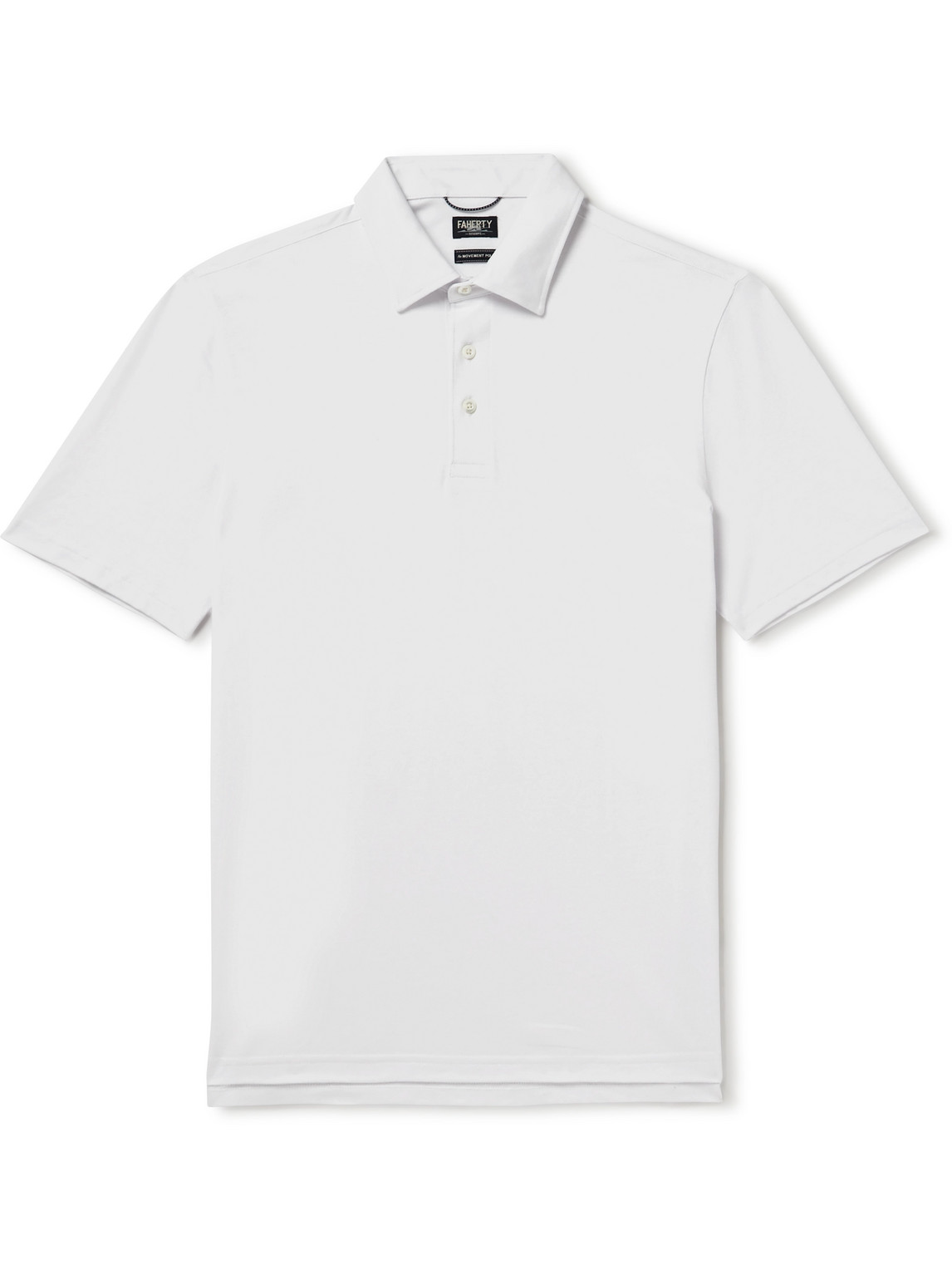 Faherty - Movement Pima Cotton-Blend Piqué Polo Shirt - Men - White - M von Faherty