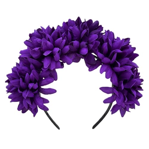 Elegante Stirnbänder mit weichem Stoff Blume Kopfschmuck Mädchen Blume Haarbänder Haarschmuck für Hochzeit Party Cosplay Haarschmuck für den Alltag von Fahoujs