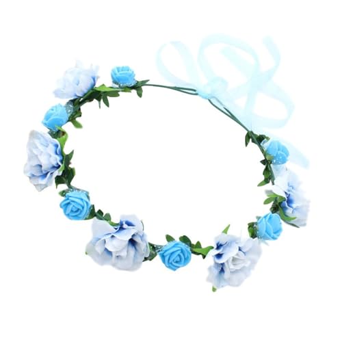 Elegantes Blumen-Haarband, Blumenkranz, Stirnband, Kopfschmuck, Karneval, Party, Haarschmuck, Strand, Hochzeit, Zeremonie, Haarreif, Damen, Hochzeit, Haarbänder für Strand von Fahoujs