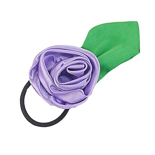 Handgefertigte Rosen-Haarbänder, elastischer Pferdeschwanz-Halter für Frauen und Mädchen, romantisch, Kopfschmuck, Haargummi, Stirnband, handgefertigte Rosen-Haarbänder, Blumen-Haargummis für Frauen von Fahoujs