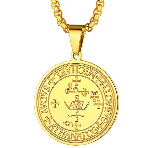 FaithHeart 18k Kette mit Saint Michael Anhänger Schutzpatron Schmuck für Damen und Herren von FaithHeart