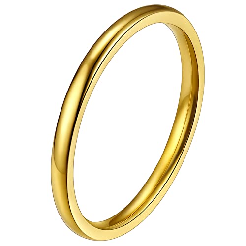 FaithHeart 2mm Midi Knöchelring Damen Herren Stapelring Bandring Damen Mädchen Knuckle Fingerring Schmal Ring mit Geschenkebox für Valentinstag Weihnachten Geburtstag von FaithHeart