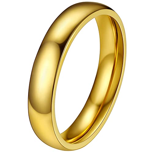 FaithHeart Midi Stapelring Bandring 4mm breit Knöchelring Damen Mädchen Fingerring Schmal Ring mit Geschenkebox für Valentinstag Weihnachten Party von FaithHeart