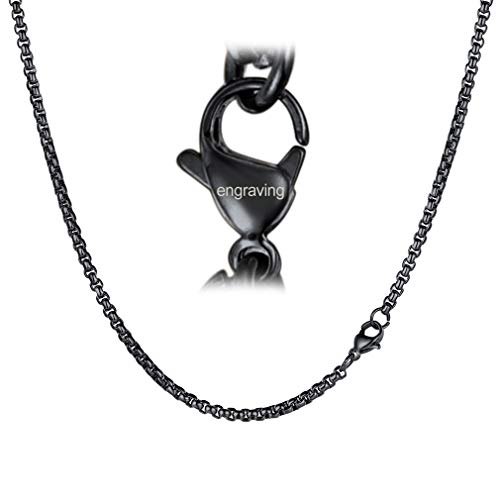 FaithHeart Personalisierte Venezianerkette für Damen und Herren, 3MM Breit 55cm Lang Hip pop Kette Halskette, Punk Halskette Partnerkette Freundschaftskette von FaithHeart