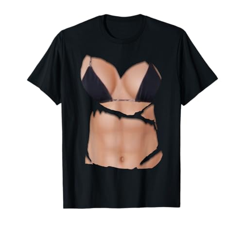 Fake Abs T-Shirt Lustiger Bikini Body Muscle Six Pack 3D T-Shirt von Fake Boobs T-Shirts