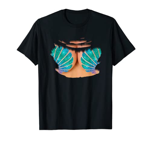 Fake Bikini T Shirt | Kostüm Muschel BH T-Shirt T-Shirt von Fake Boobs T-Shirts