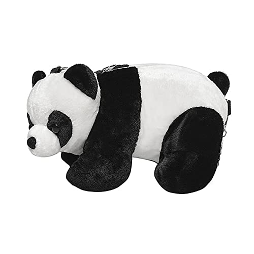 FakeFace Kinder Plüsch Panda Umhängetaschen, Mädchen Kleinkind Handtasche, flauschige Geldtasche, Geldbörse für Schlüssel, Karten, Telefone, Handtasche, süße Geschenk von FakeFace