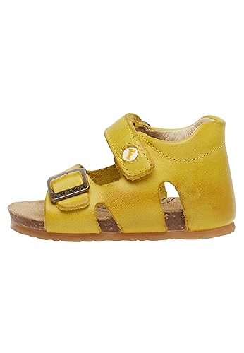 Falcotto BEA-Sandalen aus Leder mit Schnalle und Klettverschluss, gelb 18 von Falcotto