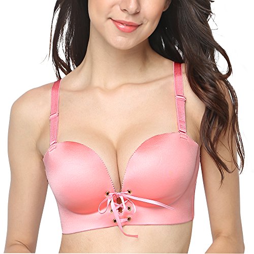 FallSweet Add Zwei Cups Bras Büstenhalter Für Frauen Push Up Gepolstert Ungefüttert (Rosa,85B) von FallSweet