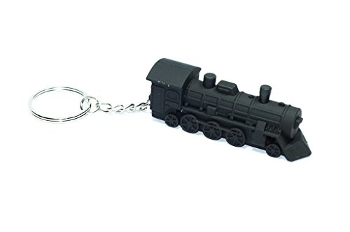 Eisenbahn Lokomotive Schlüsselanhänger mit LED und Sound "Tut tut schschsch" | Dampflok | Kinder | Geschenk | Lokschuppen | Lok | Mädchen | Jungen | Zug von Familienkalender