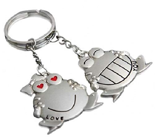 Frösche "LOVE YOU" Schlüsselanhänger für Paare/Geliebte im Set | Geschenk | Damen | Frauen | Kinder | Jungen | Mädchen | Herren |Liebe | Paar | Hochzeit | Frosch von Familienkalender