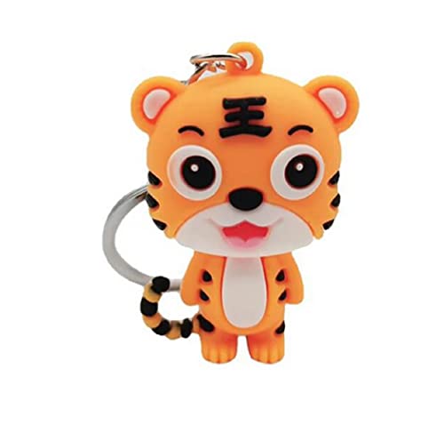 Tiger 3D Schlüsselanhänger Silikon | Märchen | Dschungel | Geschenk | Damen | Frauen | Kinder | Mädchen | Fantasie | Tier | Tierwelt | Zoo | Tierpark | Tiger von Familienkalender