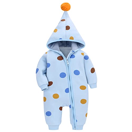 Famuka Baby Strampler Jungen Mädchen Spieler Overall Outfit Schlafanzug Baby Kleidung (24 Monate, 90, Blau) von Famuka