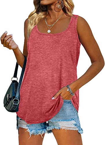 Famulily Leichtes Longtop Damen Sommer Schicke HäNgerchen Shirt LäSsiges Westen Oberteile Für Damen Rosa S von Famulily