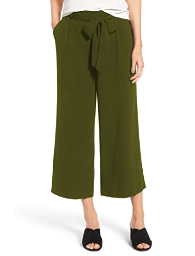 Famulily Damen Freizeithose Lang Weites Bein Hosen High Waist Schlaghosen Elegant Frauen Einfarbig Freizeithose Mit Gürtel,Armeegrün,XL Famulily Damen Freizeithose Lang Weites Bein Hosen High Waist Schlaghosen Elegant Frauen Einfarbig Freizeithose Mit Gürtel,Armeegrün,XL von Famulily