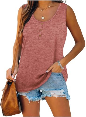 Famulily Longtop Damen Locker äRmelloses Tank Top Rosa L von Famulily