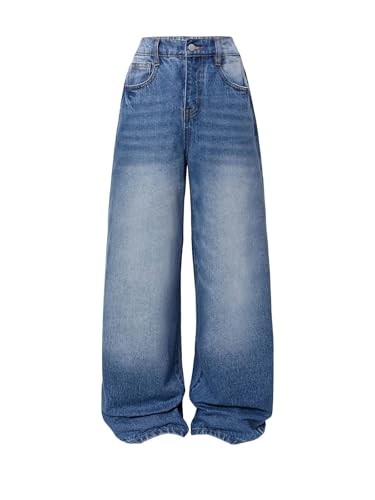 Wide Leg Jeans mädchen gr 176, Mädchen Jeans Baggy Stretch Cargohose Jogginghose Boyfriend Loose Freizeithose Denim mit Gummizug Vintage Streetwear Jean Hosen Straight Outdoorhose Jeanshosen Wide Leg Jeans mädchen gr 176, Mädchen Jeans Baggy Stretch Cargohose Jogginghose Boyfriend Loose Freizeithose Denim mit Gummizug Vintage Streetwear Jean Hosen Straight Outdoorhose Jeanshosen von Famzuneu