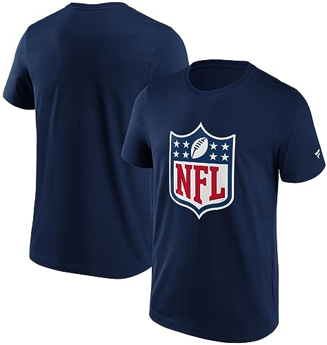 Fanatics NFL Logo Männer T-Shirt Navy L 100% Baumwolle NFL, Sport von Fanatics