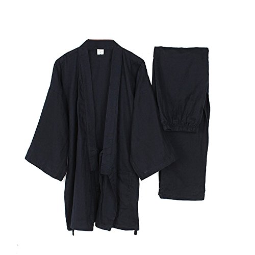 Fancy Pumpkin Robes Kimono Herren Kleid Pyjamas, Navy02, XL von Fancy Pumpkin