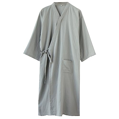 Fancy Pumpkin Japanische Herren Robe Cotton Kimono Pyjama Nachthemd [B4, Gr??e L] von Fancy Pumpkin