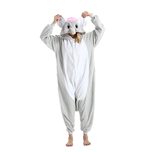 Einteiler Pyjamas Erwachsene Tierkostüm Onesie Kostüme Damen Herren Pyjama Fasching Halloween Schlafanzug Cosplay Erwachsene Karneval von Fandecie