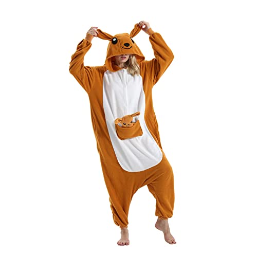 Einteiler Pyjamas Erwachsene Tierkostüm Onesie Kostüme Damen Herren Pyjama Fasching Halloween Schlafanzug Cosplay Erwachsene Karneval von Fandecie