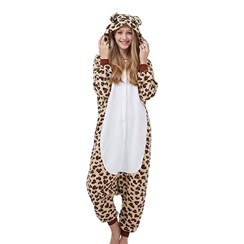 Einteiler Pyjamas Erwachsene Tierkostüm Onesie Kostüme Damen Herren Pyjama Fasching Halloween Schlafanzug Cosplay Erwachsene Karneval von Fandecie