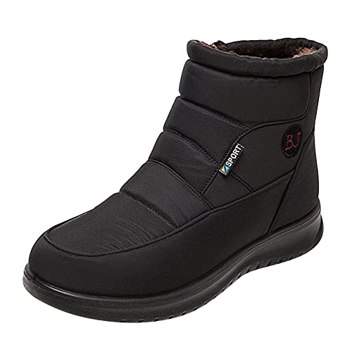 Schneestiefel Damen Wasserdicht: Warm Winterschuhe Gefütterte Stiefel Winter Barefoot Shoes Flach Schuhe Outdoor Schneestiefel Wasserdicht Damenstiefeln Rutschfeste Winterstiefel Barfussschuhe von Fannyfuny