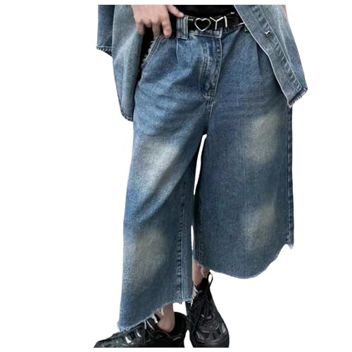 Faonkeew Jeans Herren 3/4 Jeanshose Hip Hop Denim Shorts Baggy Y2K Jeanshorts Sommer Kurze Jeanshosen Leichte Sommerjeans Hohe Taille Weites Bein Streetwear Jorts Sommerkleidung Faonkeew Jeans Herren 3/4 Jeanshose Hip Hop Denim Shorts Baggy Y2K Jeanshorts Sommer Kurze Jeanshosen Leichte Sommerjeans Hohe Taille Weites Bein Streetwear Jorts Sommerkleidung von Faonkeew