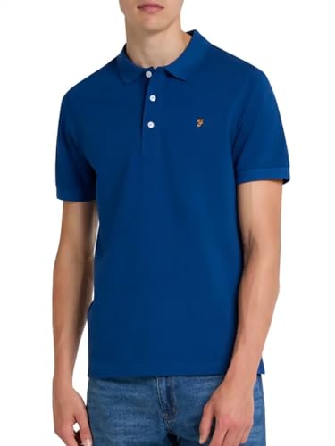 Farah Herren Poloshirt Blanes, Blaue Pfingstrose, M von Farah