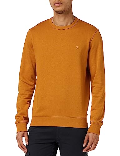 Farah Herren Tim Crew Sweatshirt, Ockerbraun, M von Farah